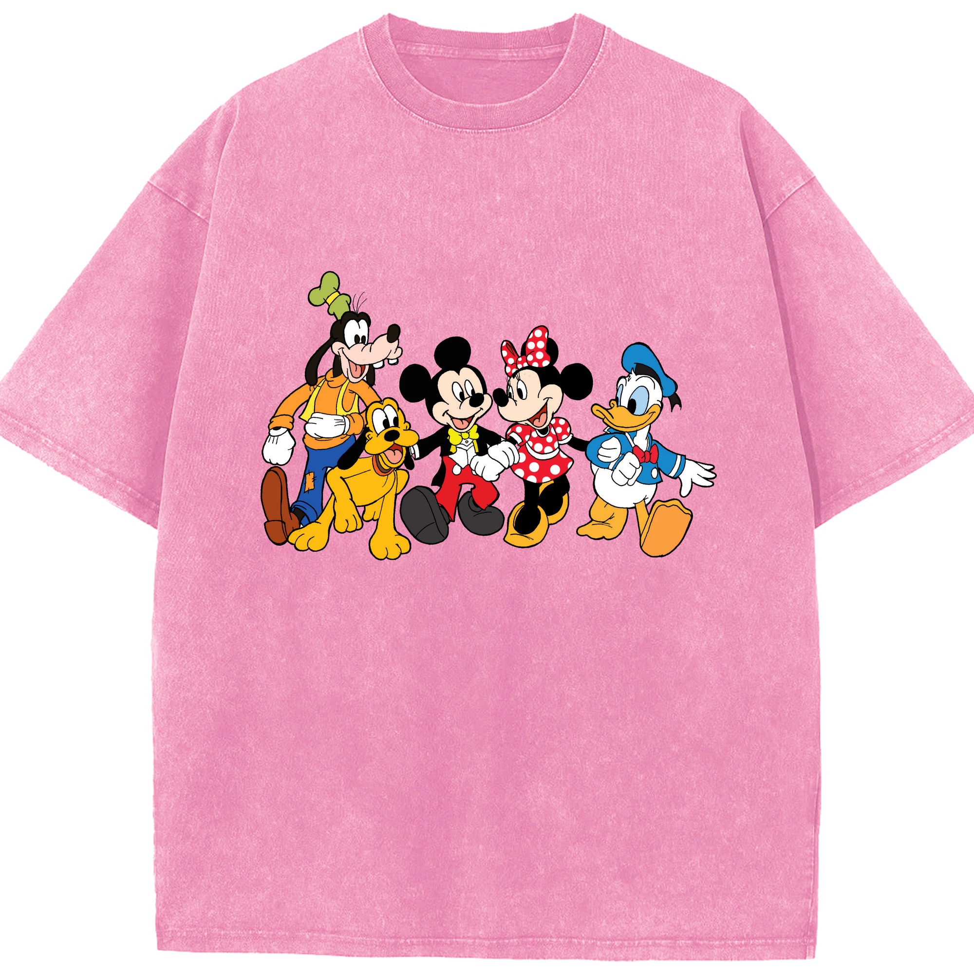 （画像用） ミッキーマウス Mickey Mouse 綿100% ヴィンテージ風 半袖Tシャツ（フロントプリント）